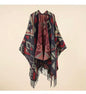 Cashmere Wool Cape Scarf Split Thickened Autumn and Winter Women Cape