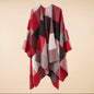 Cashmere Wool Cape Scarf Split Thickened Autumn and Winter Women Cape