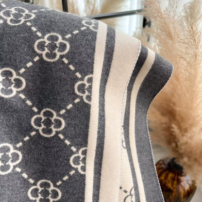 Women Luxurious Cashmere Touch Scarf  - Warm Fringe Shawl