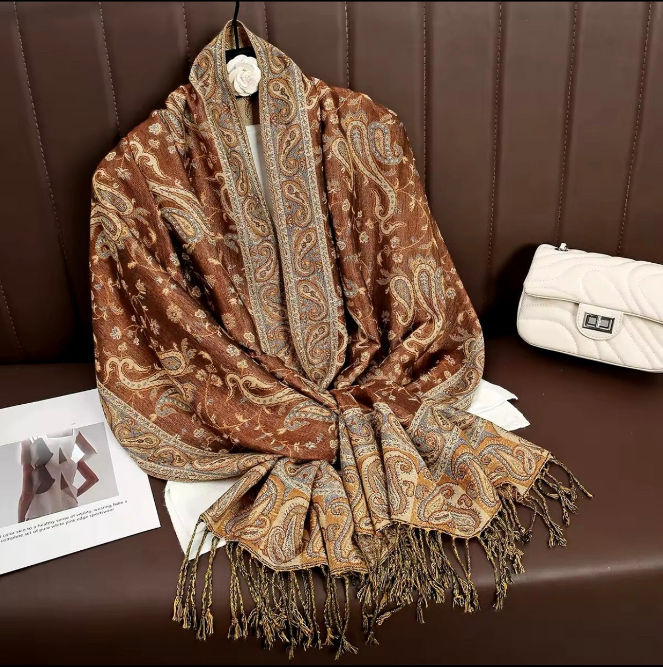 Luxury Women Classic Pashmina  Cashmere Touch Bohemia Scarf - Warm Fringe Shawl