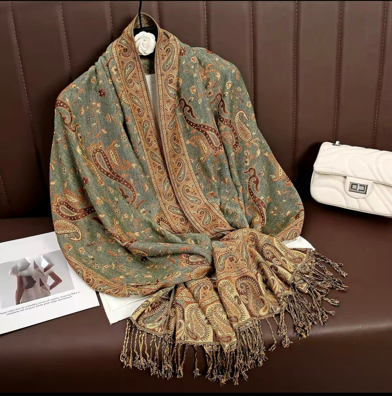 Luxury Women Classic Pashmina  Cashmere Touch Bohemia Scarf - Warm Fringe Shawl