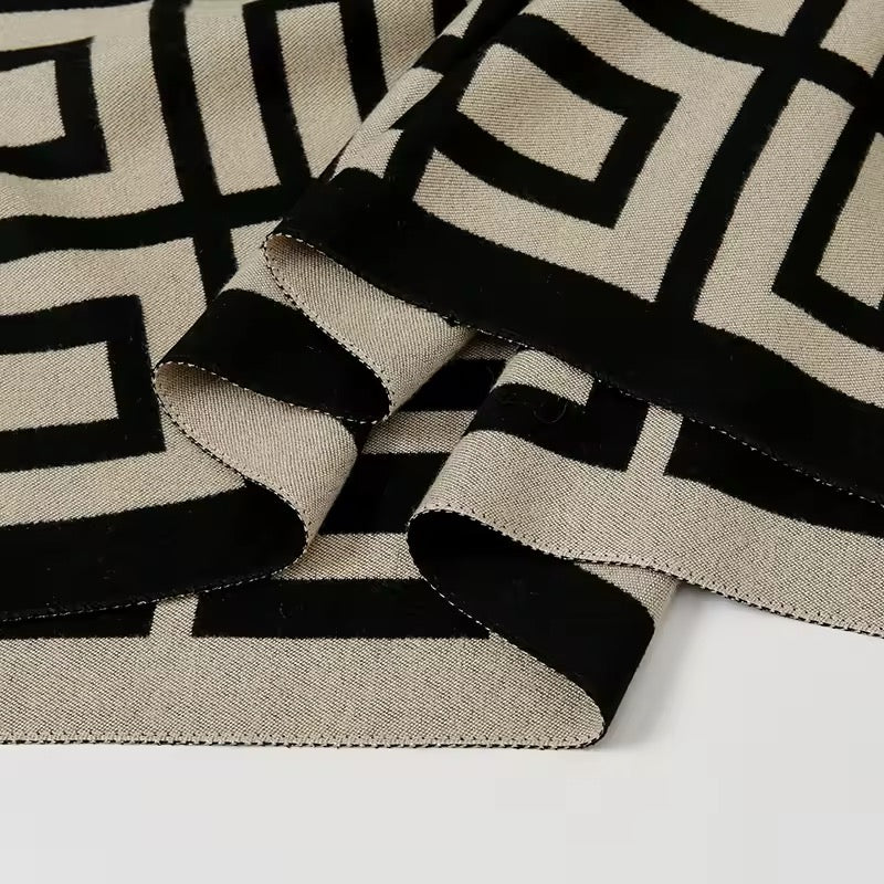 Women Luxurious Cashmere Touch Scarf - Warm Fringe Shawl