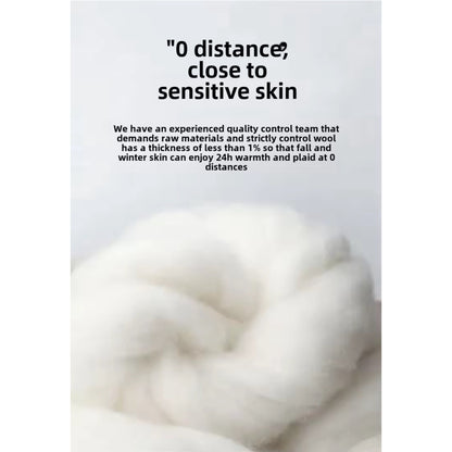 Women & Men Wool Scarf Embossed Simple Warm Muffler Cashmere Thick Fringed Shawl Women Woollen