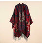 Cashmere Wool Cape Scarf Split Thickened Autumn and Winter Women Cape