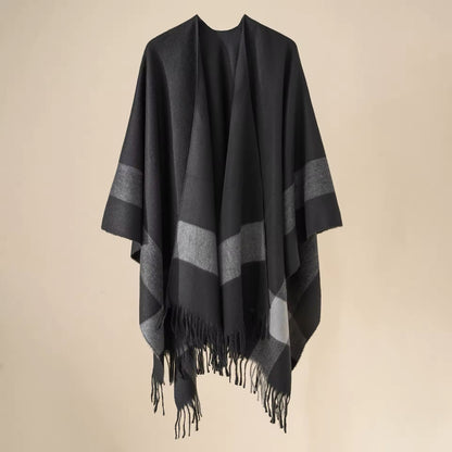 Cashmere Wool Cape Scarf Split Thickened Autumn and Winter Women Cape