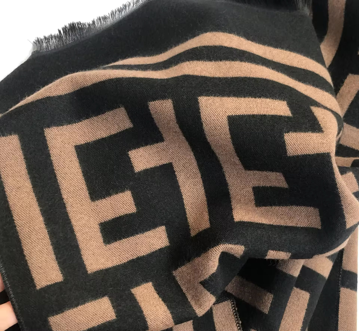 Women Luxurious Cashmere Touch Scarf - Warm Fringe Shawl