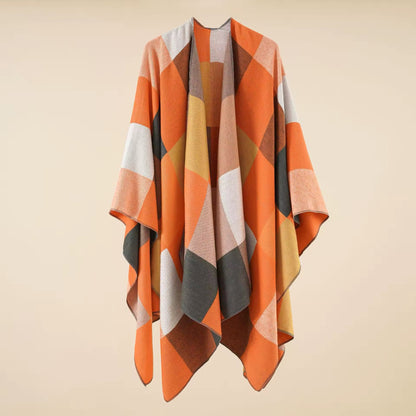 Cashmere Wool Cape Scarf Split Thickened Autumn and Winter Women Cape