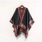 Cashmere Wool Cape Scarf Split Thickened Autumn and Winter Women Cape