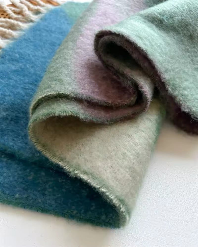 Women Woollen & Men Wool Scarf - Warm Fringe Shaw