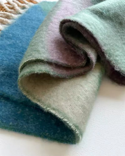 Women Woollen & Men Wool Scarf - Warm Fringe Shaw